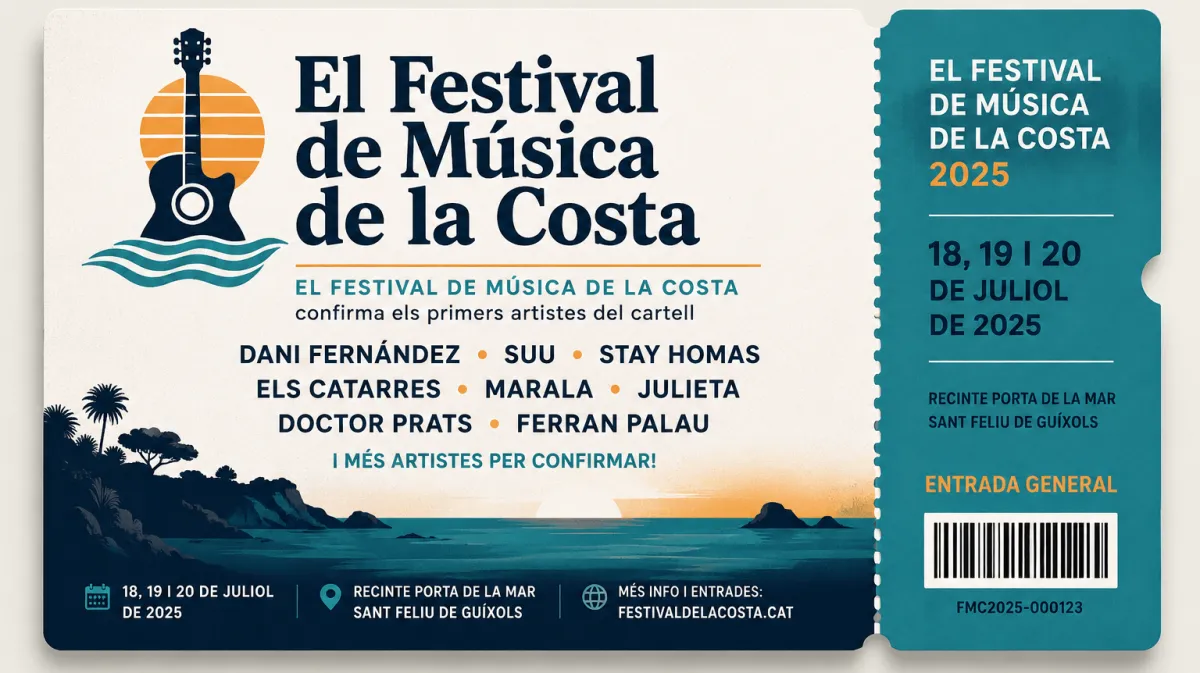 El Festival de Música de la Costa confirma els primers artistes del cartell